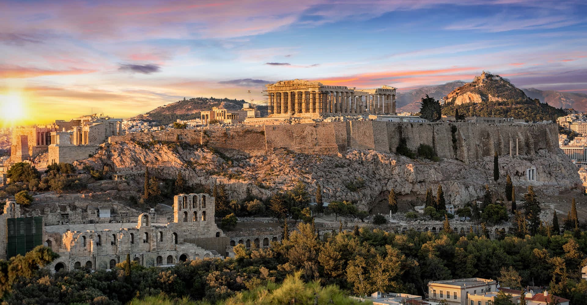 The Acropolis at golden hour